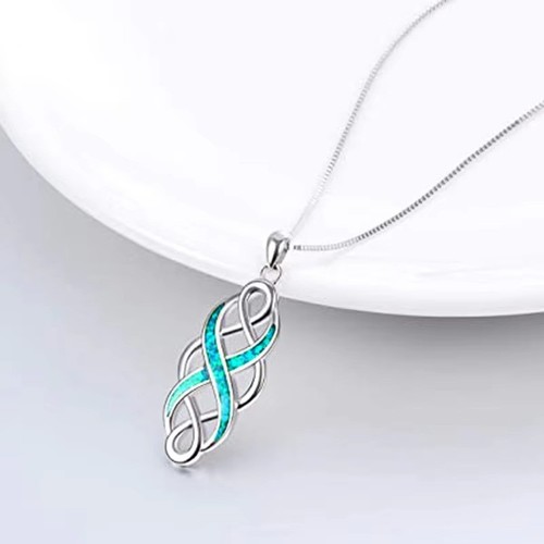 Opal silver celtic knot - knot,
