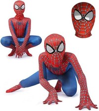 Spider Suit 3D Printing Lycra Jumpsuit With Separated Mask Kids Lei