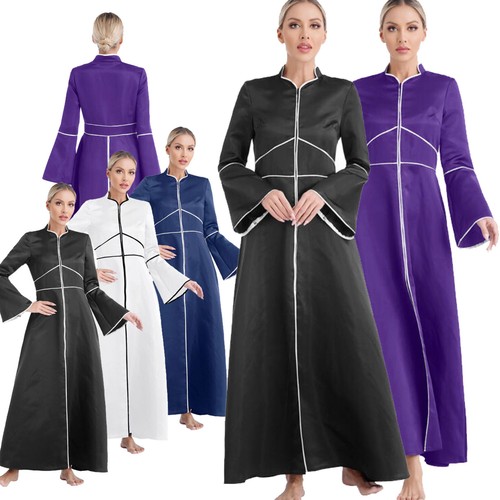 Women elegant clergy maxi - uk,