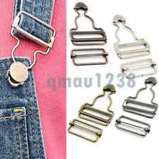 1 Pair Dungaree Fastener Clip Buckle 28MM-50MM Metal For Suspenders Strap Craft