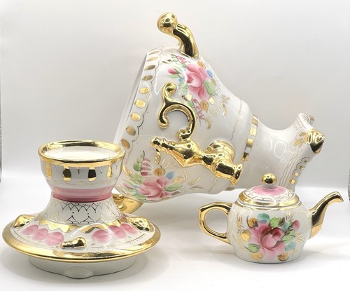 Russian gzhel samovar set - russian,