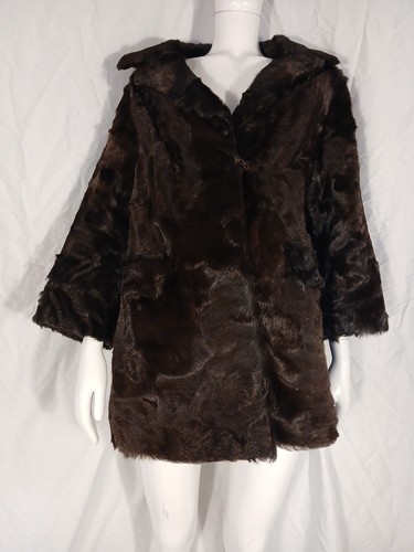 Vintage brown mink - mink, hook