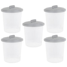 5 x 21L Clear Food Grade Plastic Bin with Twist Lock Lid Toy  Storage Containers