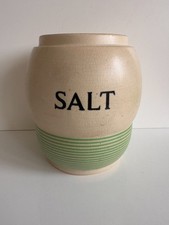 BIN - T.G.Green (Cornishware) 'STREAMLINE' - SALT jar - (No lid)