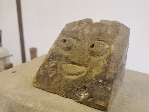 Real stone face - real,