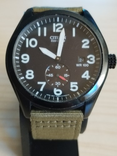 Citizen wr100 black - black, dial