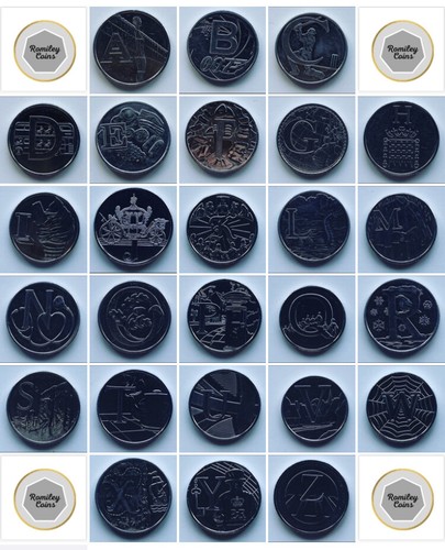 2018 alphabet 10p coin - a-z,
