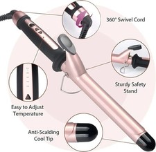 Curling Tongs, Curling Wand 32mm Hair Curler Large Barrel Curling  for Long Hair