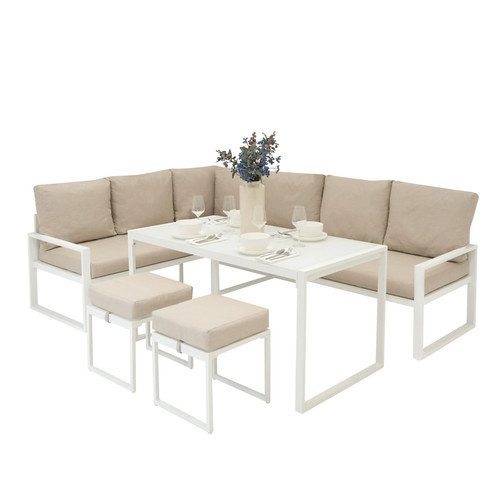 Garden aluminium furniture set - aluminium,