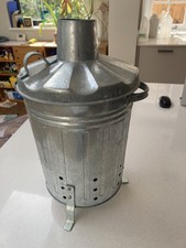 15 Litre Galvanised Incinerator - confidential waste burner - new and unused