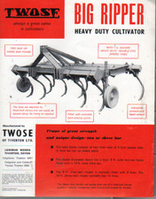 TWOSE "BIG RIPPER" Heavy Duty Cultivator Brochure Leaflet
