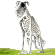 Halloween Skeleton Dog Puppy Skeleton Sculpture Realistic Halloween Effective