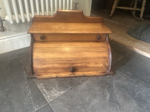 Antique wooden small roll top - wooden,