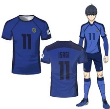 ⚽️🔥Blue Lock Cosplay Football Costume Isagi Yoichi Nagi T-shirt Soccer Anime