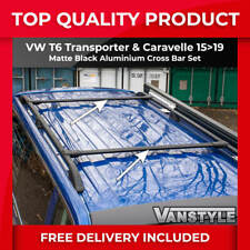 FITS VW T6 15>19 TRANSPORTER BLACK CROSS BARS FOR OUR ALUMINIUM ROOF BARS RACK