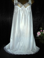 Stunning vtg  silky petticoat gown slip cd/tv  ICE   50  bust