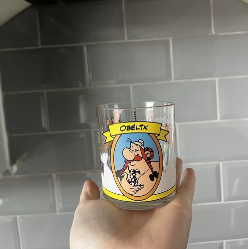 Vintage asterix obelix glass - asterix,