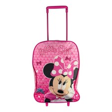 Disney Kids Girls Minnie Trolley Bag Suitcase Luggage Travel Bag Lightweight