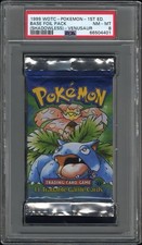 1999 Pokemon 1st Edition Shadowless Base Set Booster Pack Venusaur Art | PSA 8