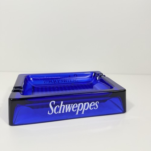 Schweppes ash tray - ash, blue