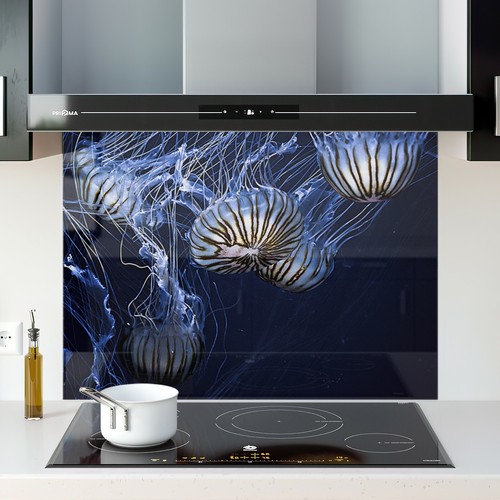 Glass kitchen splashback tile - glass,