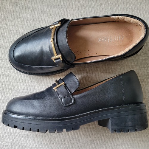 Airflex agatha black - black, leather