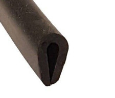 Rubber edge strip U section suitable for 1.5mm to 3mm thickness x 11mm