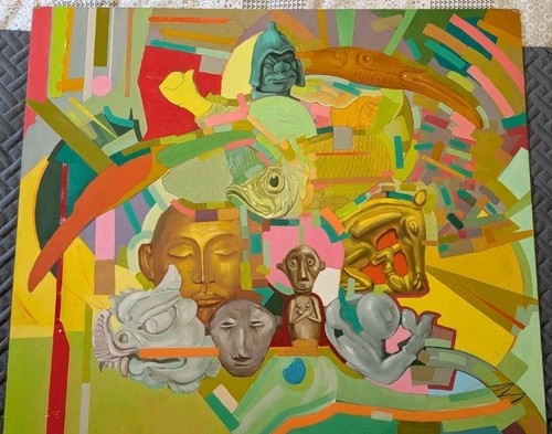 Large original unframed oil - large, original unframed