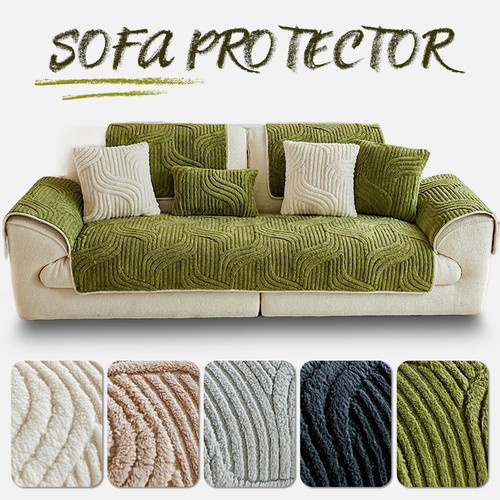 Thick warm plush sofa cover - thick,