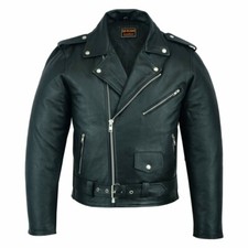 Men Real Leather Brando Style