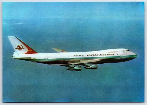 Airplane postcard korean - airplane,
