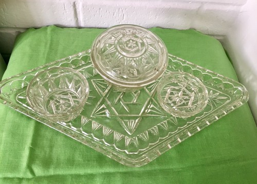 Vintage heavy pressed clear - vintage,