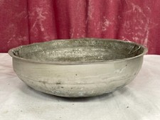 ANTIQUE TINNED OLD METAL BOWL COOKINBG PAN / OPEN FIRE HANGERS