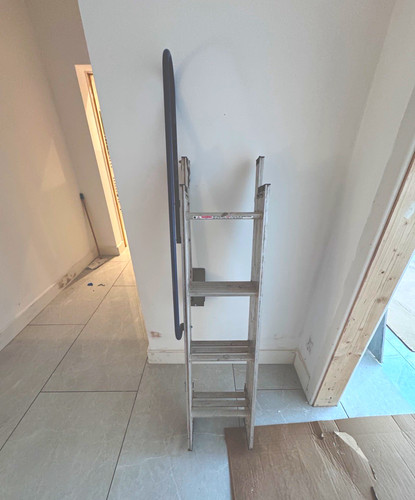 Aluminium folding loft - aluminium, ladder