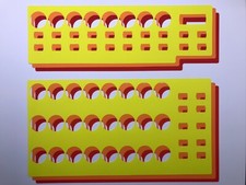 3 Color (Yellow, Orange and Red) Overlays for Behringer BCR2000