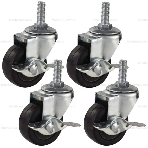 Inch rubber casters - 4x,