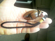 Hand Carved wood netsuke crab