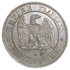 1854-BB France 2 Centimes XF+