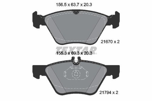 Brake pad set - set, disc