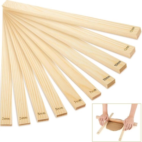 8pcs wooden rolling - pin, guides