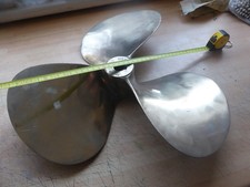 brass boat propeller. left hand, 17" by 11", made by Austral