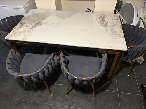 Marble dining table slightly - table,,