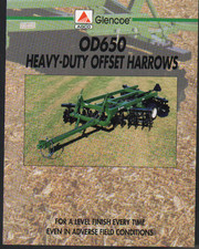 Glencoe "OD650" Heavy-Duty Offset Disc Harrows Brochure Leaflet