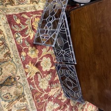 Antique Art Deco Small Panels of Stained Glass Windows and Leaded Glass Panels