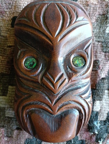 Vintage hand carved wooden - carved,