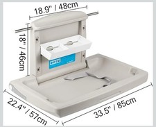 VEVOR Horizontal Baby Changing Table Wall-Mounted Baby Diaper Changing Station
