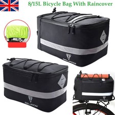 9L/15L MTB Bike Pannier Rack Bag Rear Seat Saddle Trunk Bag Bicycle Bag Black