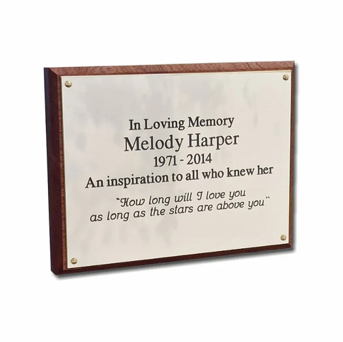 Garden memorial wall plaque - wall,