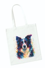 Border Collie Watercolour Tote
