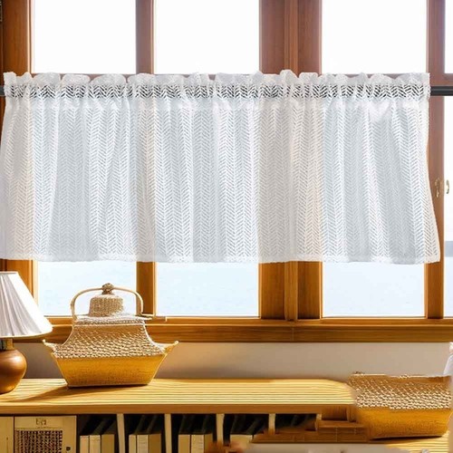 White sheer voile lace net - voile,